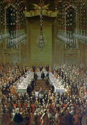 Banquet in the Redoutensaal, Vienna, 1760 (detail)